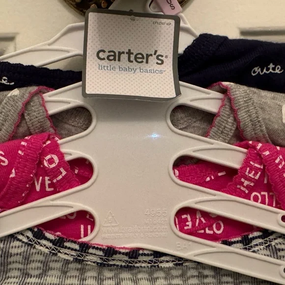 NWT set of 4 CARTER’S ONSIES. Baby Size 9 months Brand New still on hangers NEW - Picture 3 of 12